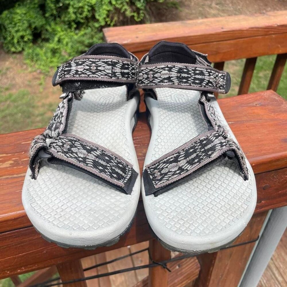 Teva Women's 9 Hiking Waterproof Walking Grey and Black Sandals